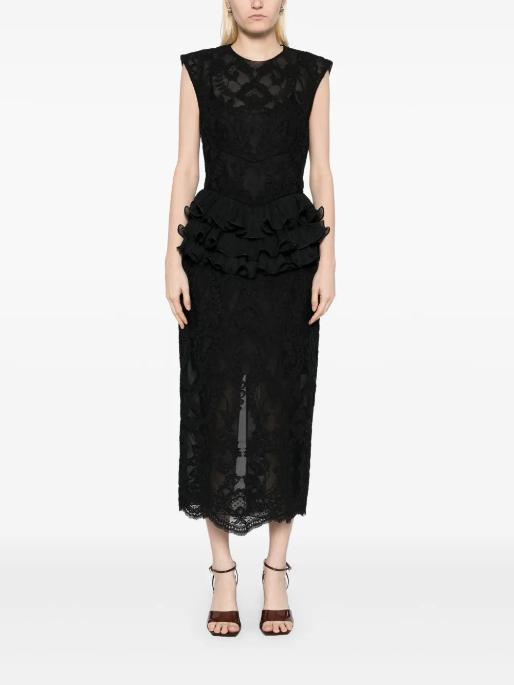 Crush Lace Frill Dress