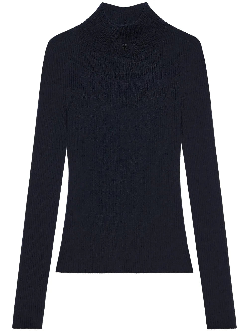 Mock-Neck Ribbed Jumper