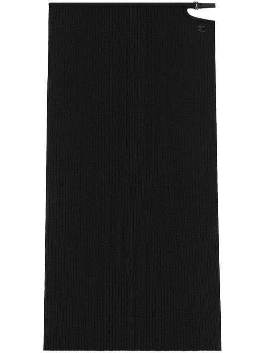Ribbed-Knit Midi Skirt