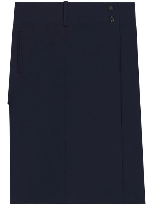 Belted Slit Skirt