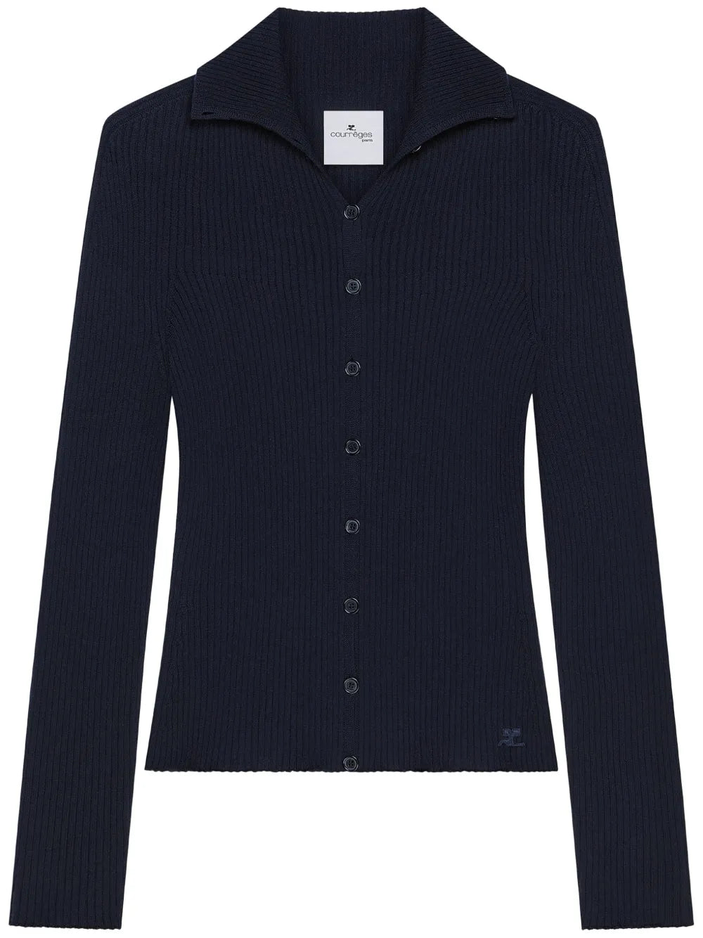 Fine-Ribbed Cardigan