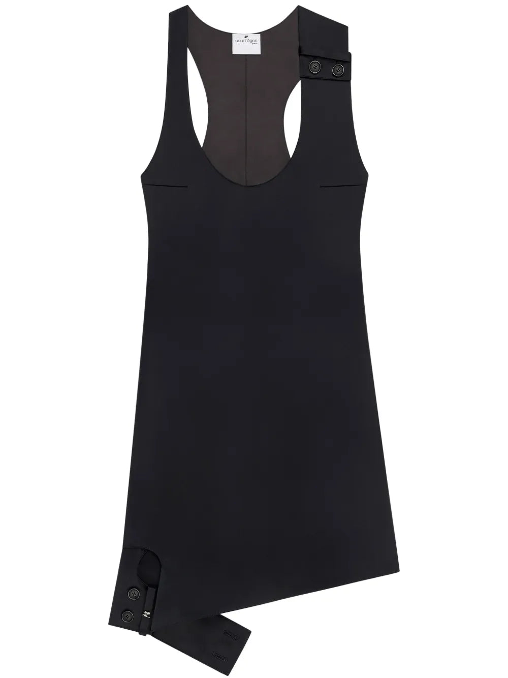 Double-Buckle Satin Dress