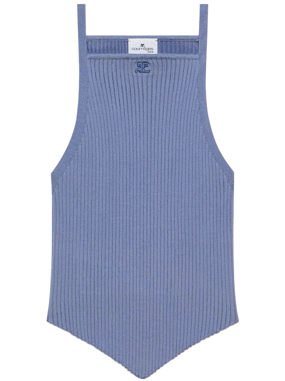 Pointy Ribbed-Knit Tank Top