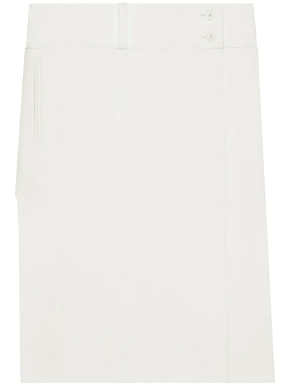 Belted Slit Skirt