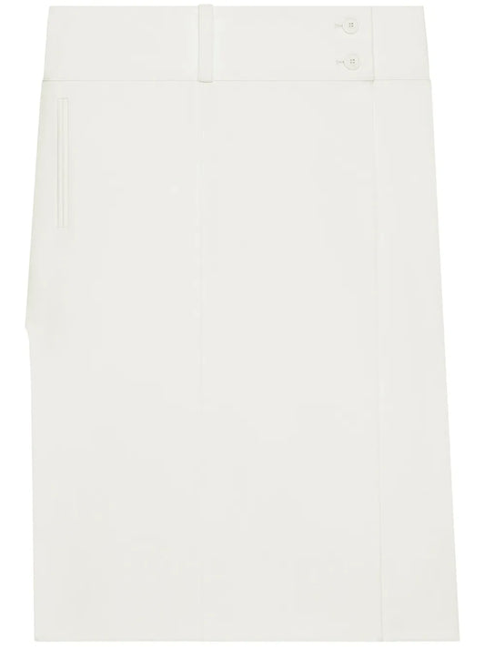 Belted Slit Skirt