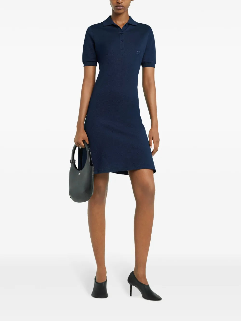 Polo-Collar Mini Dress