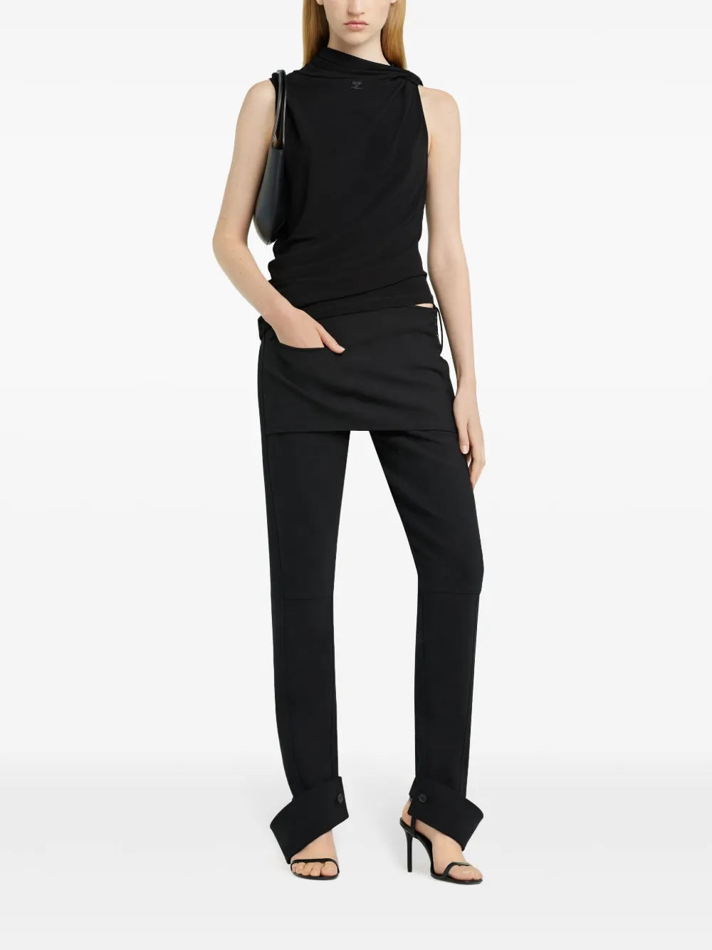Draped Jersey Tank Top