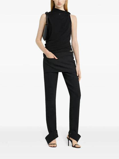 Draped Jersey Tank Top