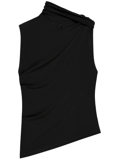 Draped Jersey Tank Top