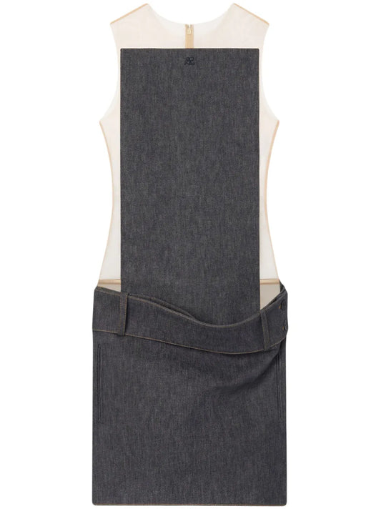 Illusion Denim Mini Dress