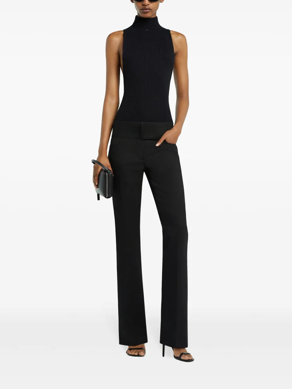 Ribbed Mock-Neck Tank Top