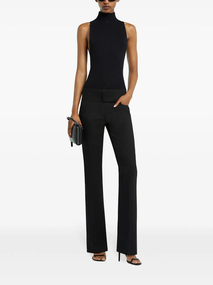 Ribbed Mock-Neck Tank Top