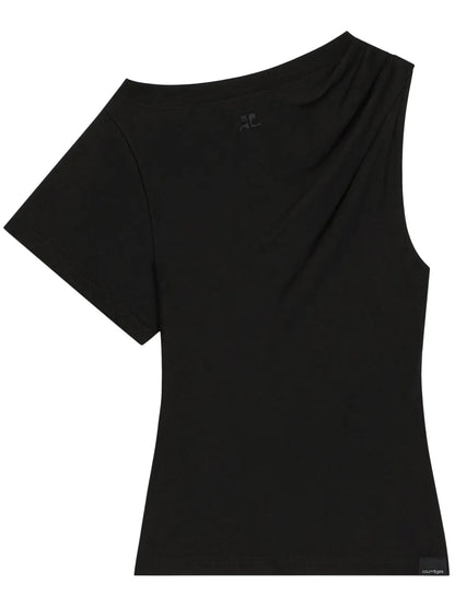 Asymmetric Draped T-Shirt
