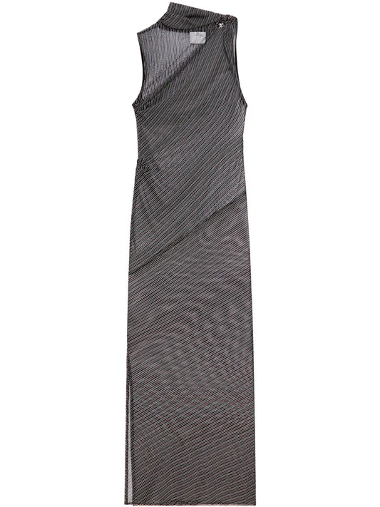 Draped Mesh Dress
