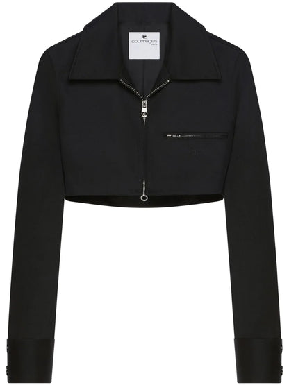 Logo-Embellished Cropped Jacket