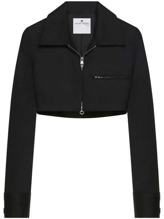 Logo-Embellished Cropped Jacket