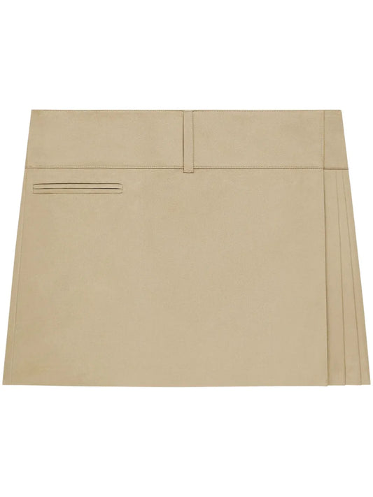 Belted Pleated Mini Skirt