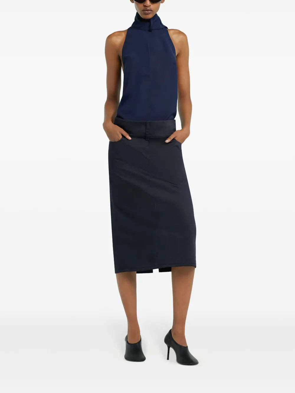 Belted Midi Skirt