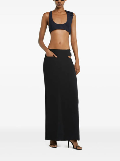 Cut-Out Detail Maxi Skirt
