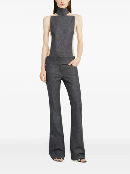 Belted Bootcut Jeans