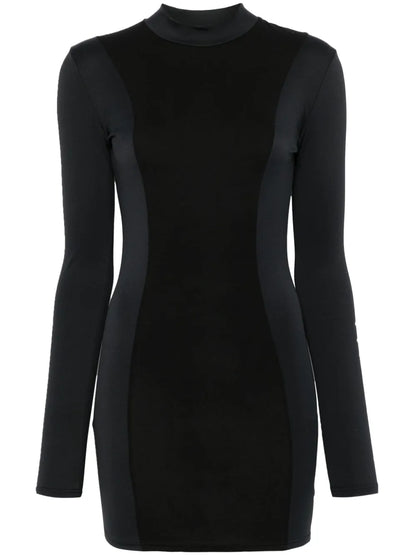 Printed Long-Sleeve Mini Dress