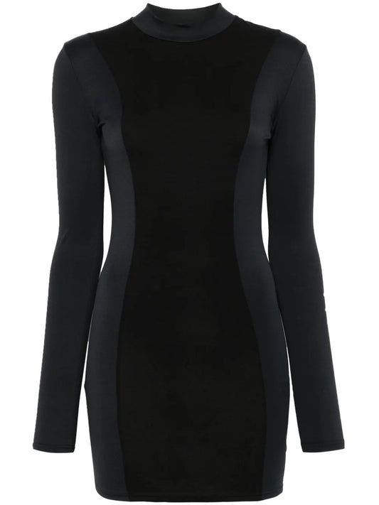 Printed Long-Sleeve Mini Dress