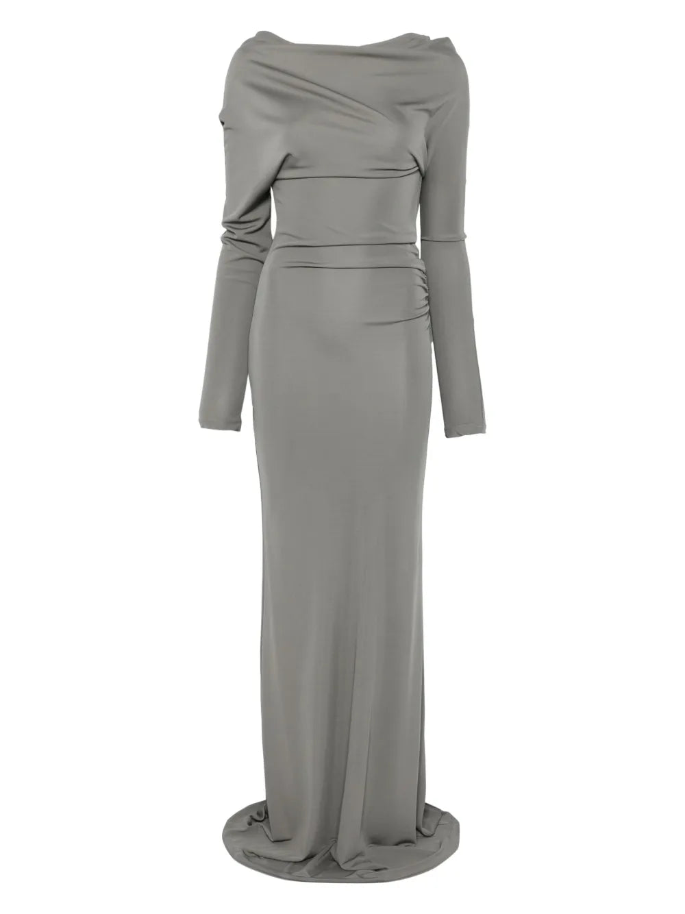 One-Shoulder Draped Maxi Dress