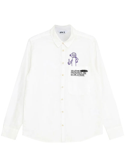 Slogan-Print Shirt