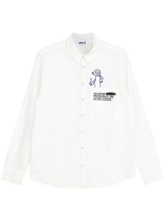 Slogan-Print Shirt