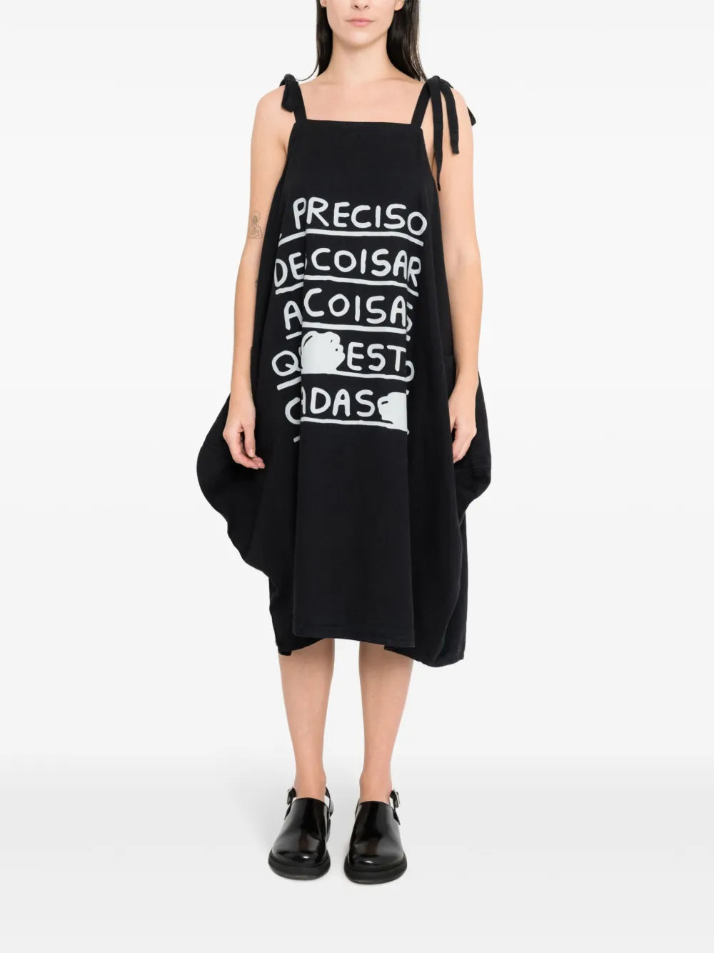 Slogan-Print Dress