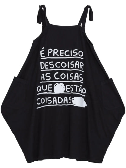 Slogan-Print Dress