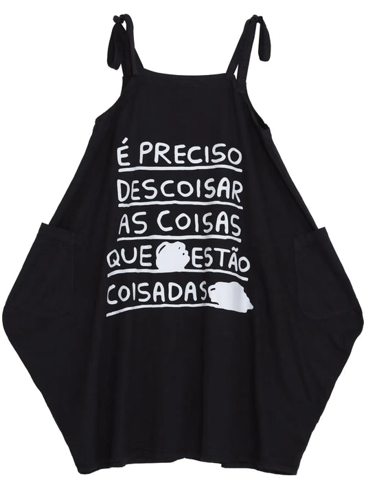 Slogan-Print Dress