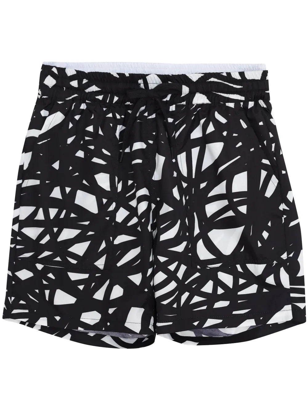 Abstract-Print Track Shorts