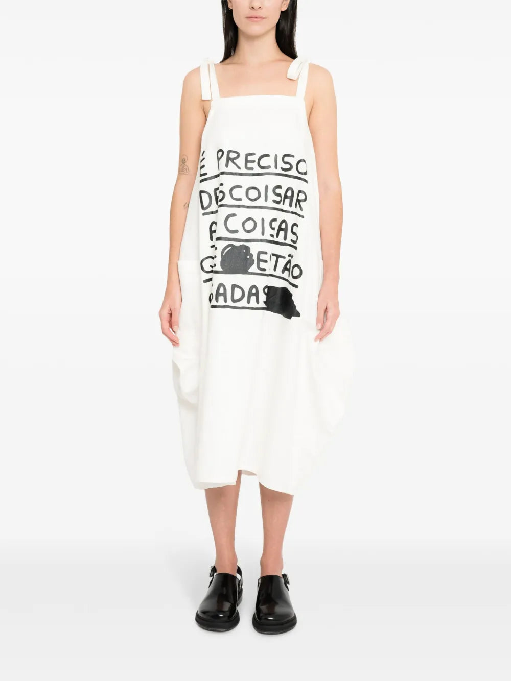 Slogan-Print Dress