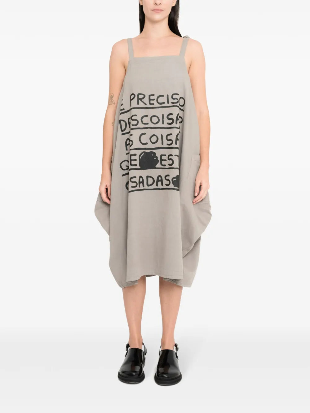Slogan-Print Dress