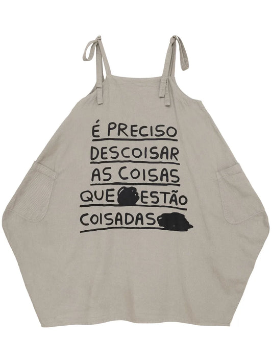 Slogan-Print Dress