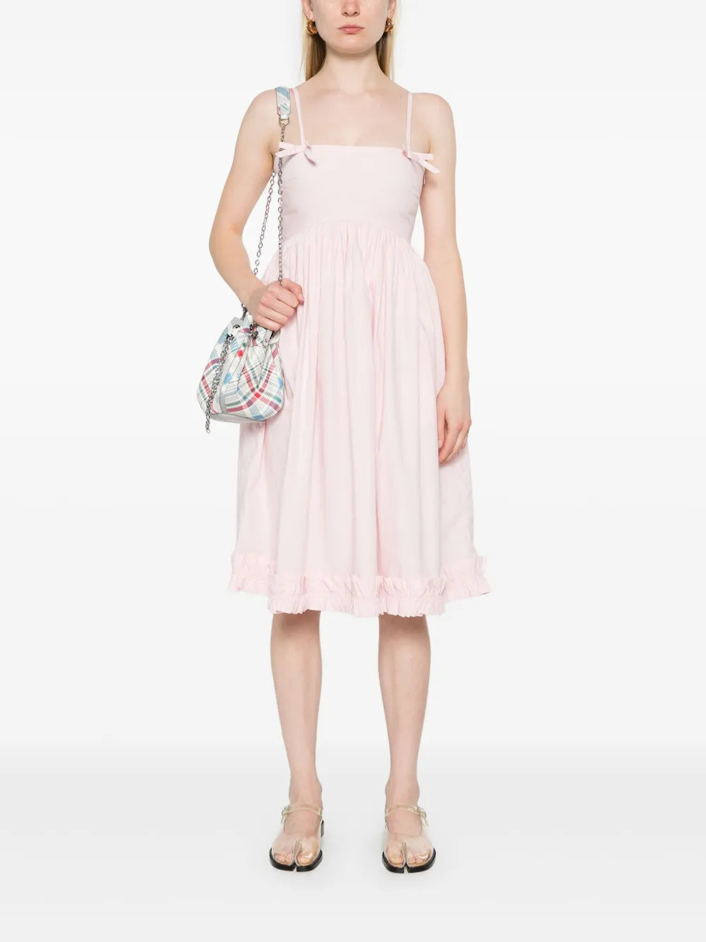 Poplin Strap Midi Dress