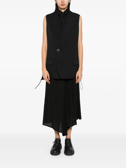 Wide Notch Lapels Gilet