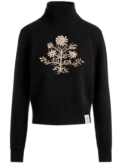 Heritage Flower-Embellished Sweater