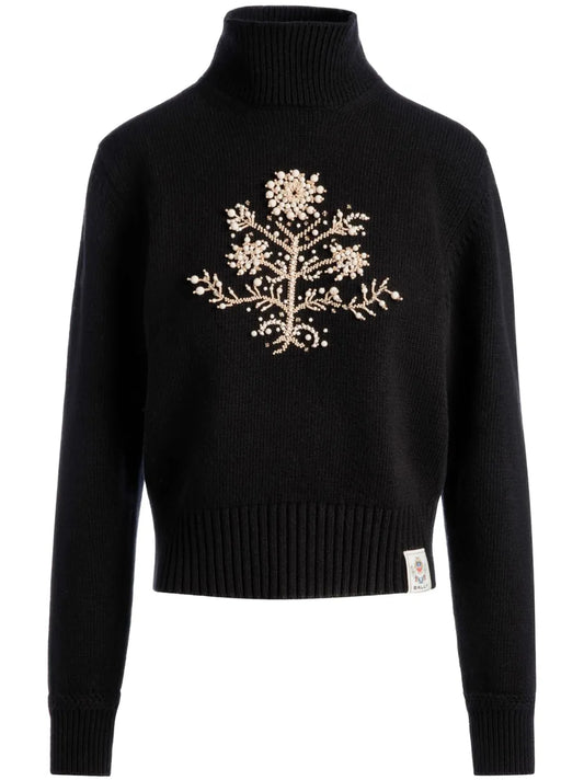 Heritage Flower-Embellished Sweater
