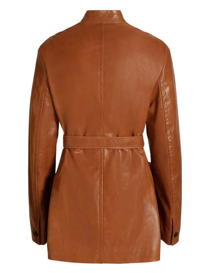 Belted Leather Jacket