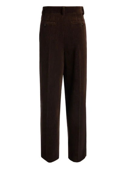 Pleated Corduroy Trousers