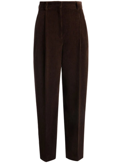 Pleated Corduroy Trousers