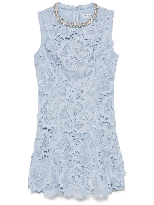 Flower Lace Mini Dress