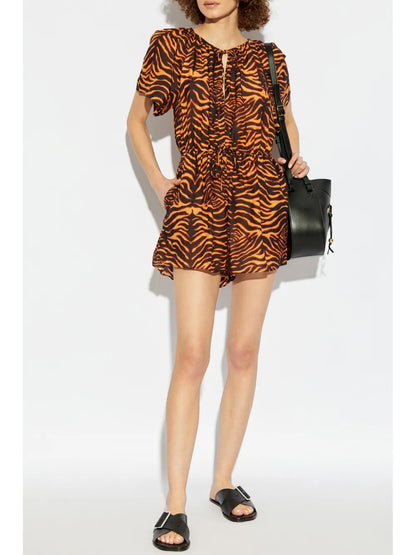 Tiger-Print Jumpsuit