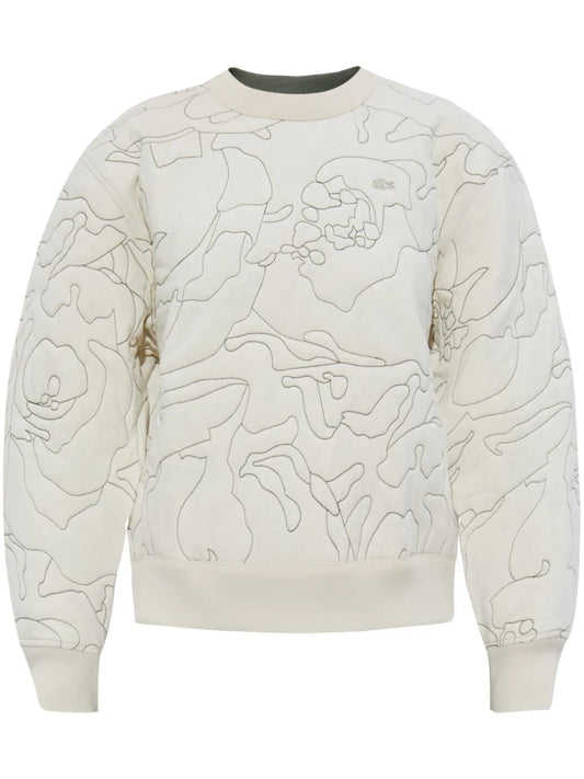 Decorative-Stitching Sweatshirt