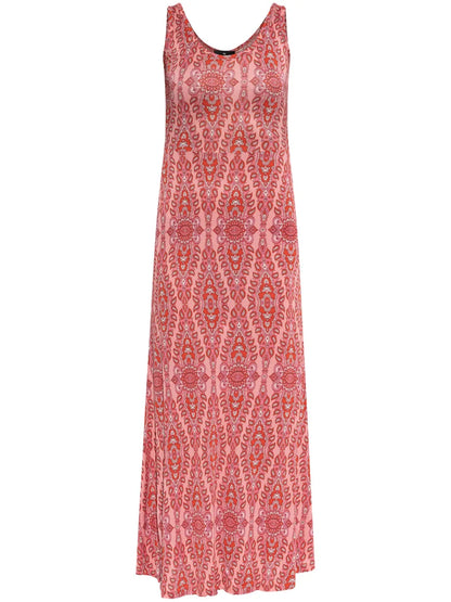 Paisley-Print Long Dress