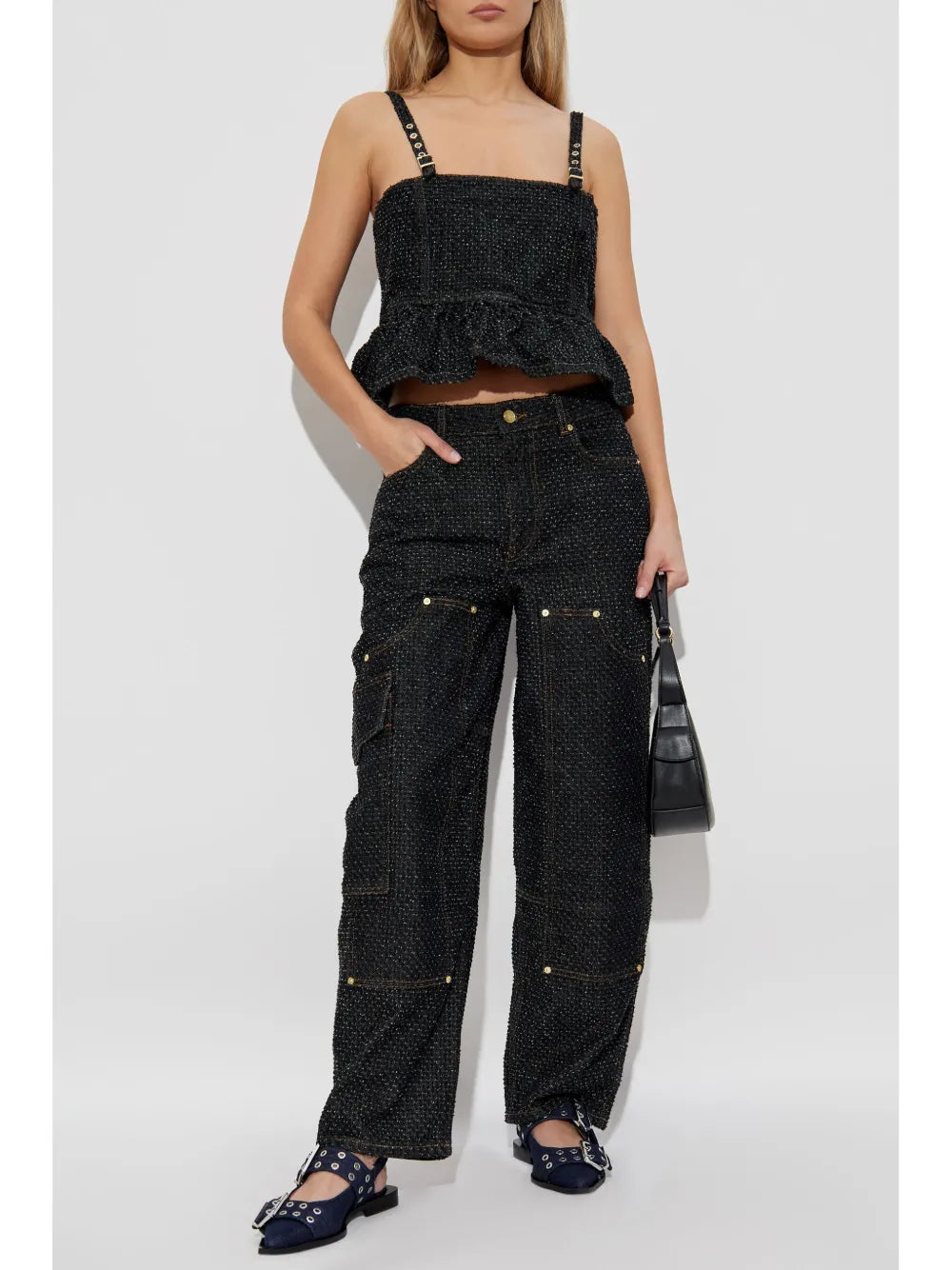 Peplum Denim Top