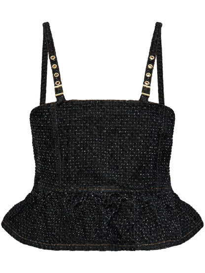 Peplum Denim Top