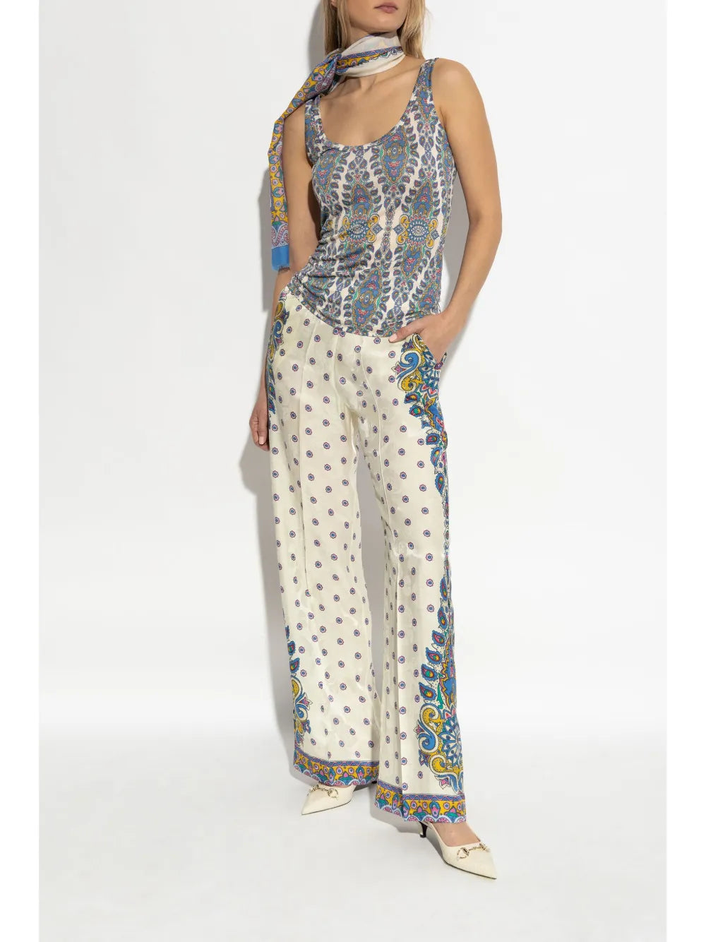 Paisley-Print Trousers